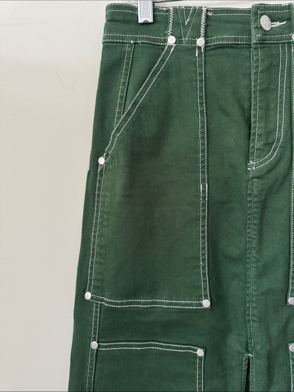 Pilcro Carpenter Green Maxi Skirt Size 2 - Picture 4 of 12